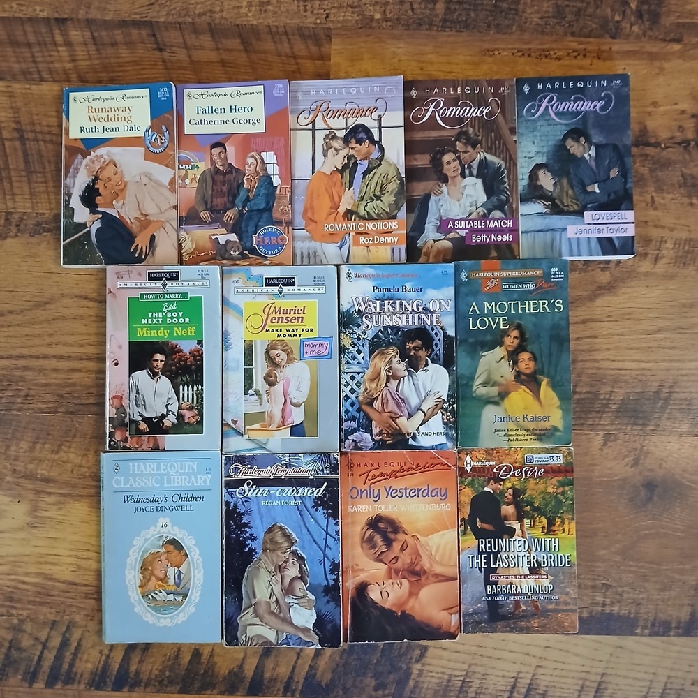 Vtg Harlequin Romance Book Lot of 13 PB 80s/90s Superromance Desire American